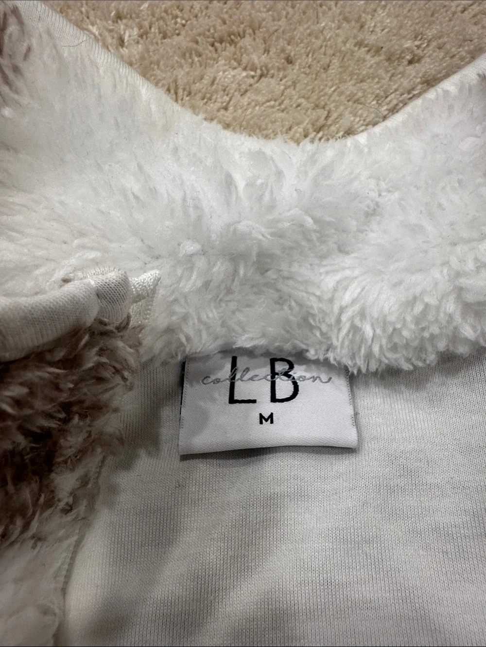 Mommy & Me Little Bipsy Brown & White Check Sherpa Half-Zip Pullover